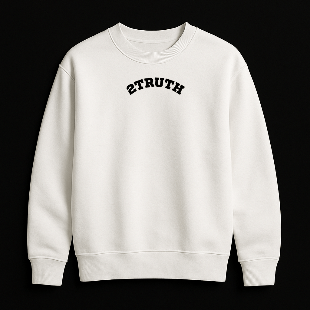 2TRUTH Classic Crewneck – White Edition - 𝐓𝐖𝐎𝐓𝐑𝐔𝐓𝐇