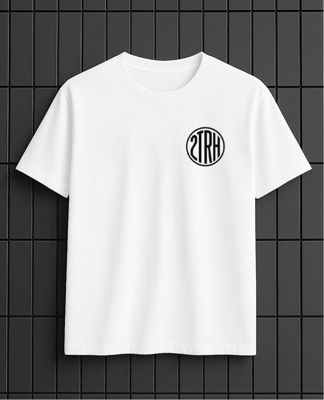 2TRH Logo White T-Shirt – Minimalist Streetwear Essential - 𝐓𝐖𝐎𝐓𝐑𝐔𝐓𝐇