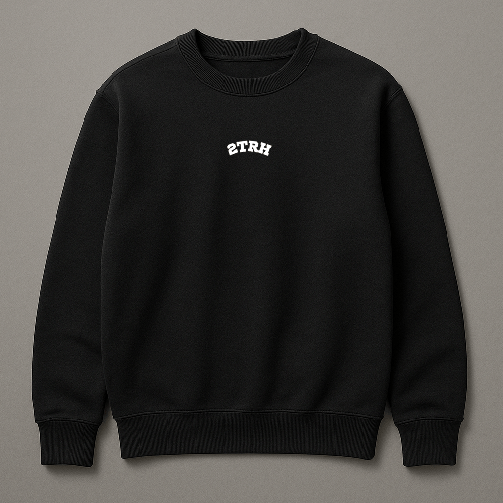 2TRH Essential Crewneck – Black - 𝐓𝐖𝐎𝐓𝐑𝐔𝐓𝐇