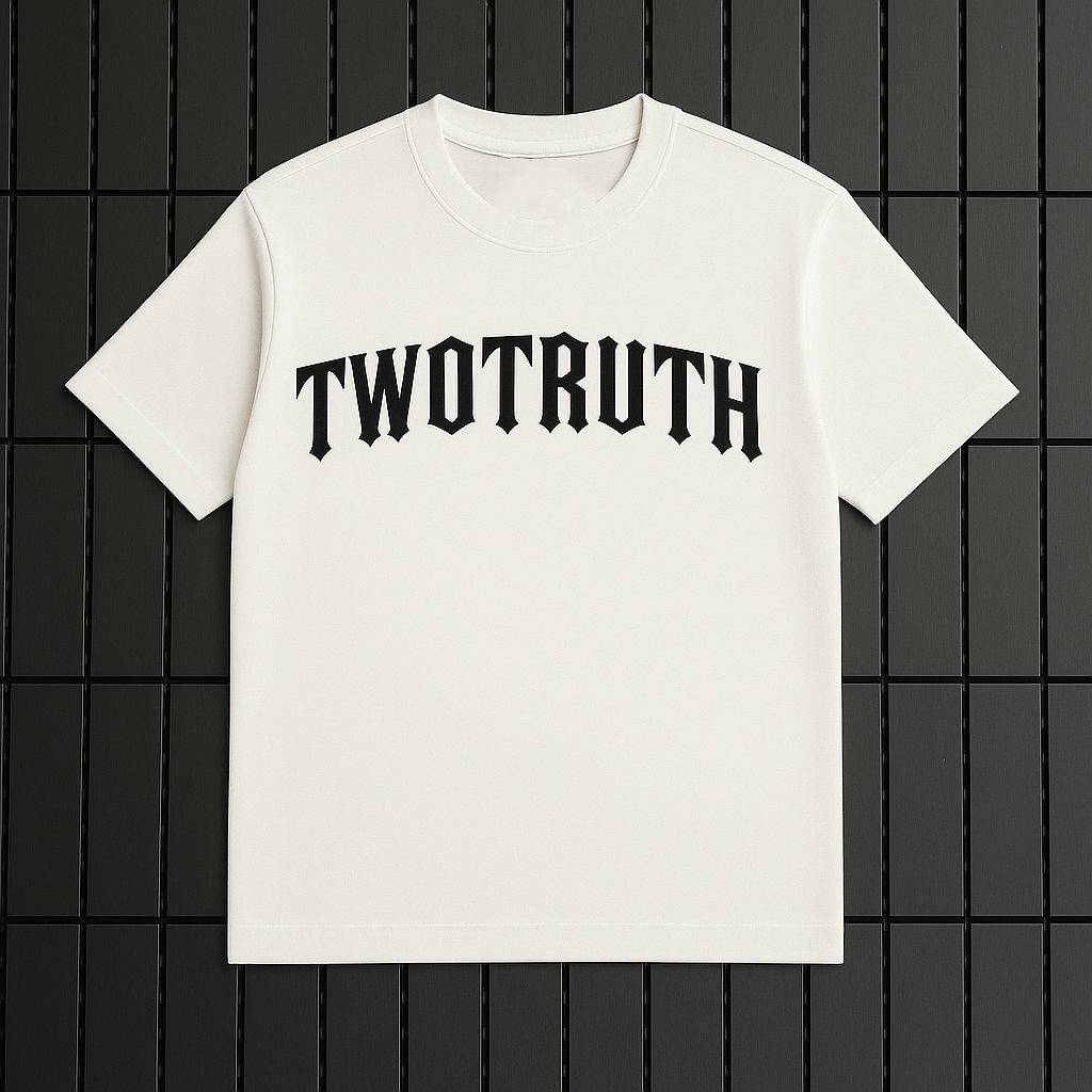 TwoTruth Gothic Arch Tee – White - 𝐓𝐖𝐎𝐓𝐑𝐔𝐓𝐇