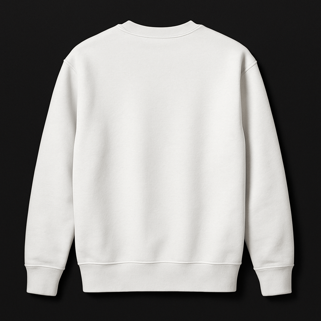 2TRH Minimal Crewneck – White - 𝐓𝐖𝐎𝐓𝐑𝐔𝐓𝐇
