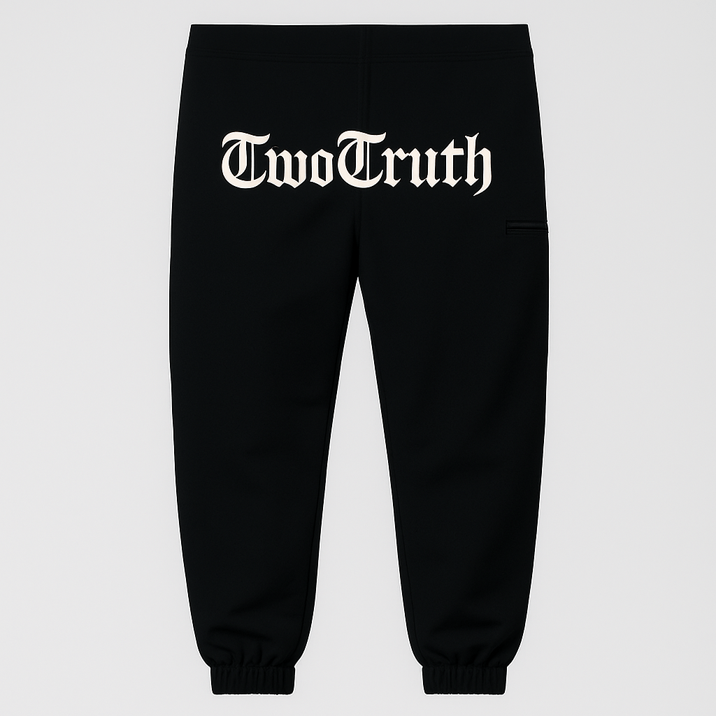 TwoTruth Joggers – Black - 𝐓𝐖𝐎𝐓𝐑𝐔𝐓𝐇