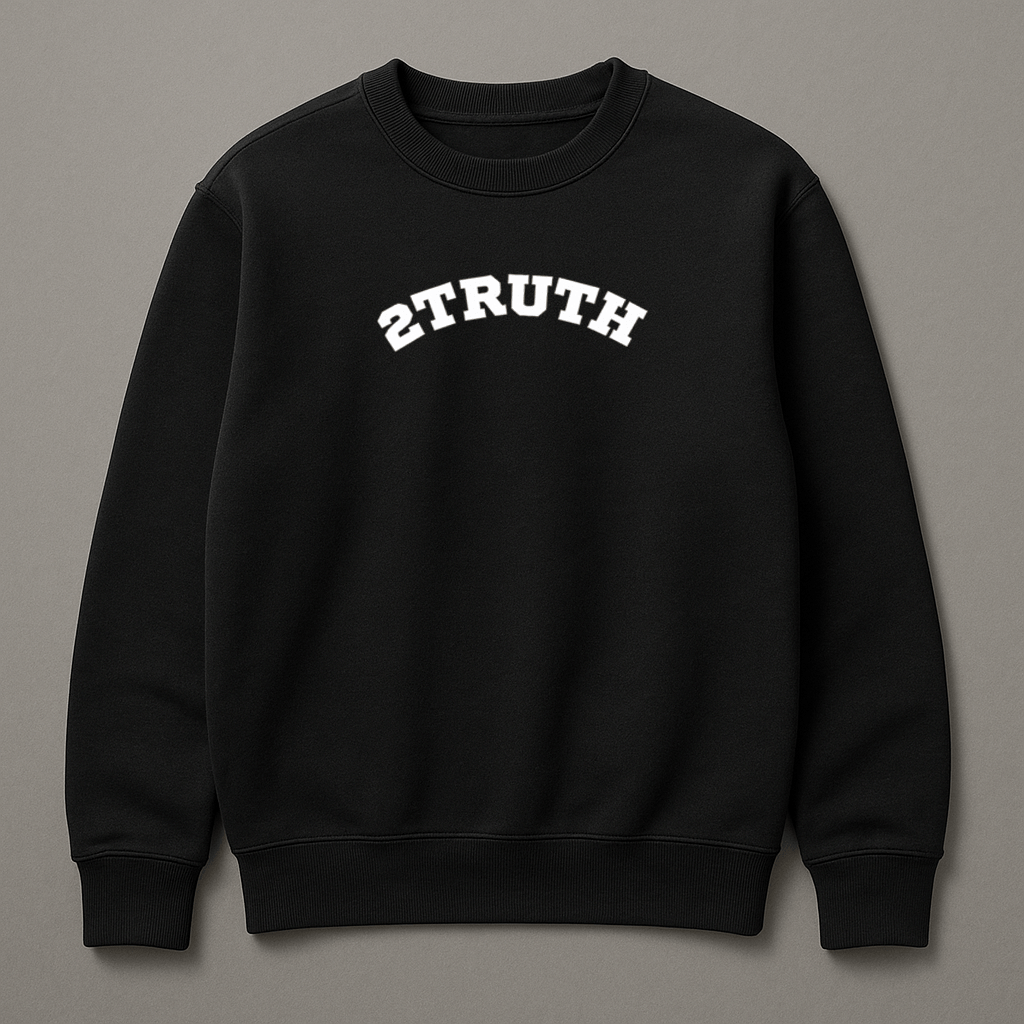 2TRUTH Bold Crewneck – Black Edition - 𝐓𝐖𝐎𝐓𝐑𝐔𝐓𝐇