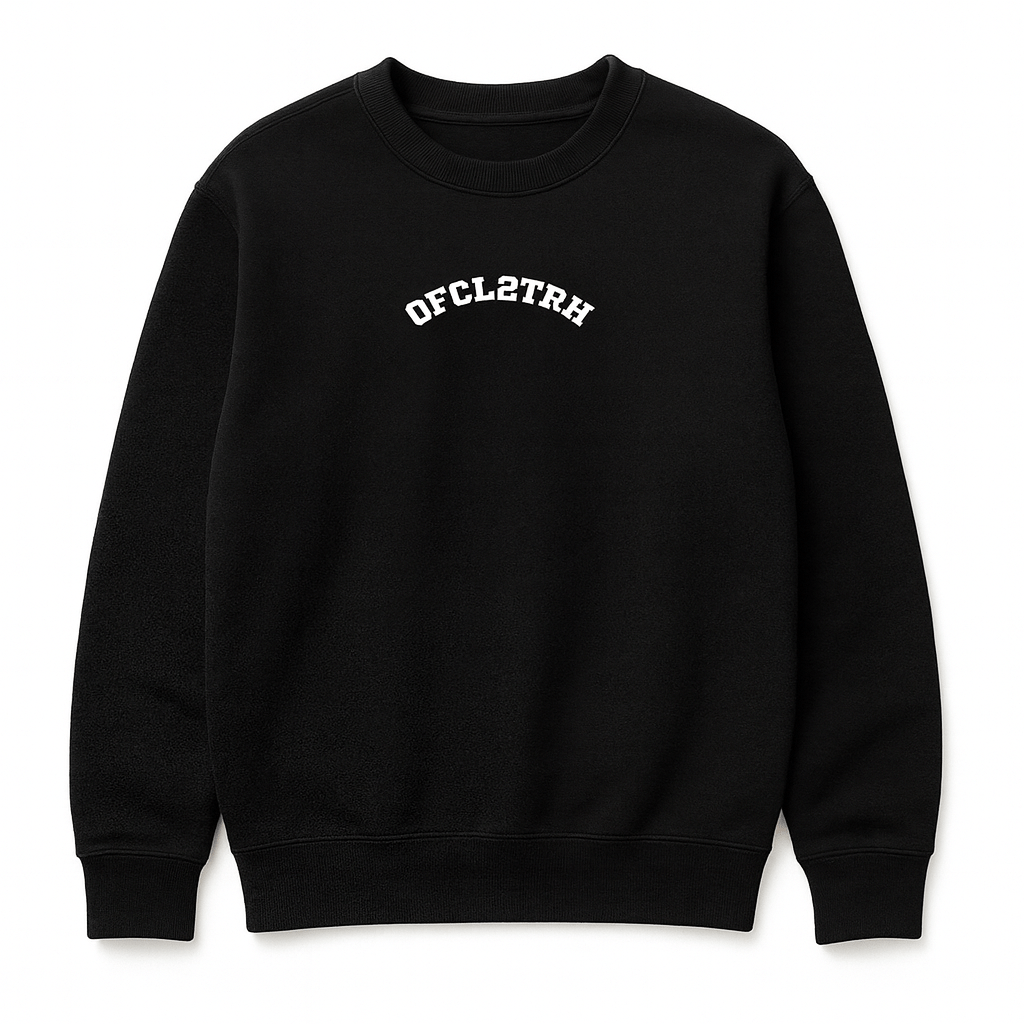OFCL2TRH Crewneck – Jet Black - 𝐓𝐖𝐎𝐓𝐑𝐔𝐓𝐇
