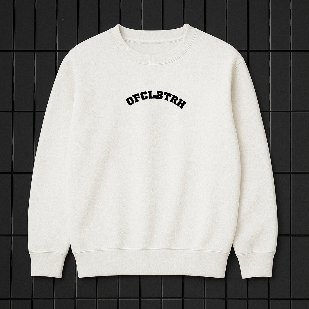 OFCL2TRH Crewneck – Bone White - 𝐓𝐖𝐎𝐓𝐑𝐔𝐓𝐇