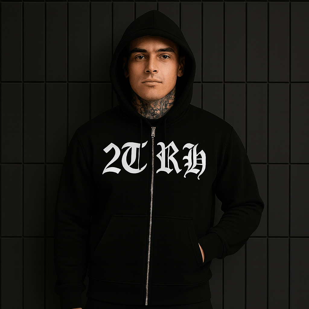 2TRH Zip - Up Hoodie – Black - 𝐓𝐖𝐎𝐓𝐑𝐔𝐓𝐇