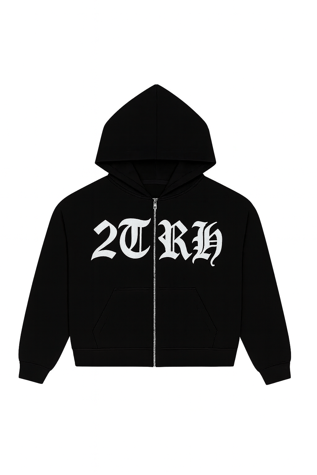 2TRH Zip - Up Hoodie – Black - 𝐓𝐖𝐎𝐓𝐑𝐔𝐓𝐇