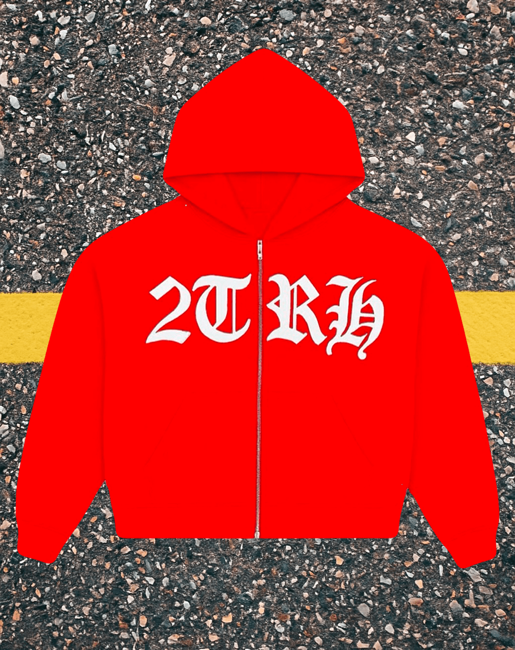 2TRH Zip - Up Hoodie – Red - 𝐓𝐖𝐎𝐓𝐑𝐔𝐓𝐇